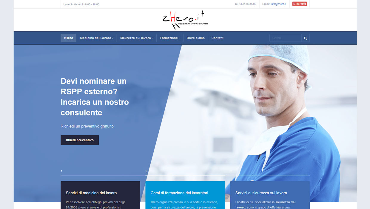 Sito medici del lavoro Joomla T3